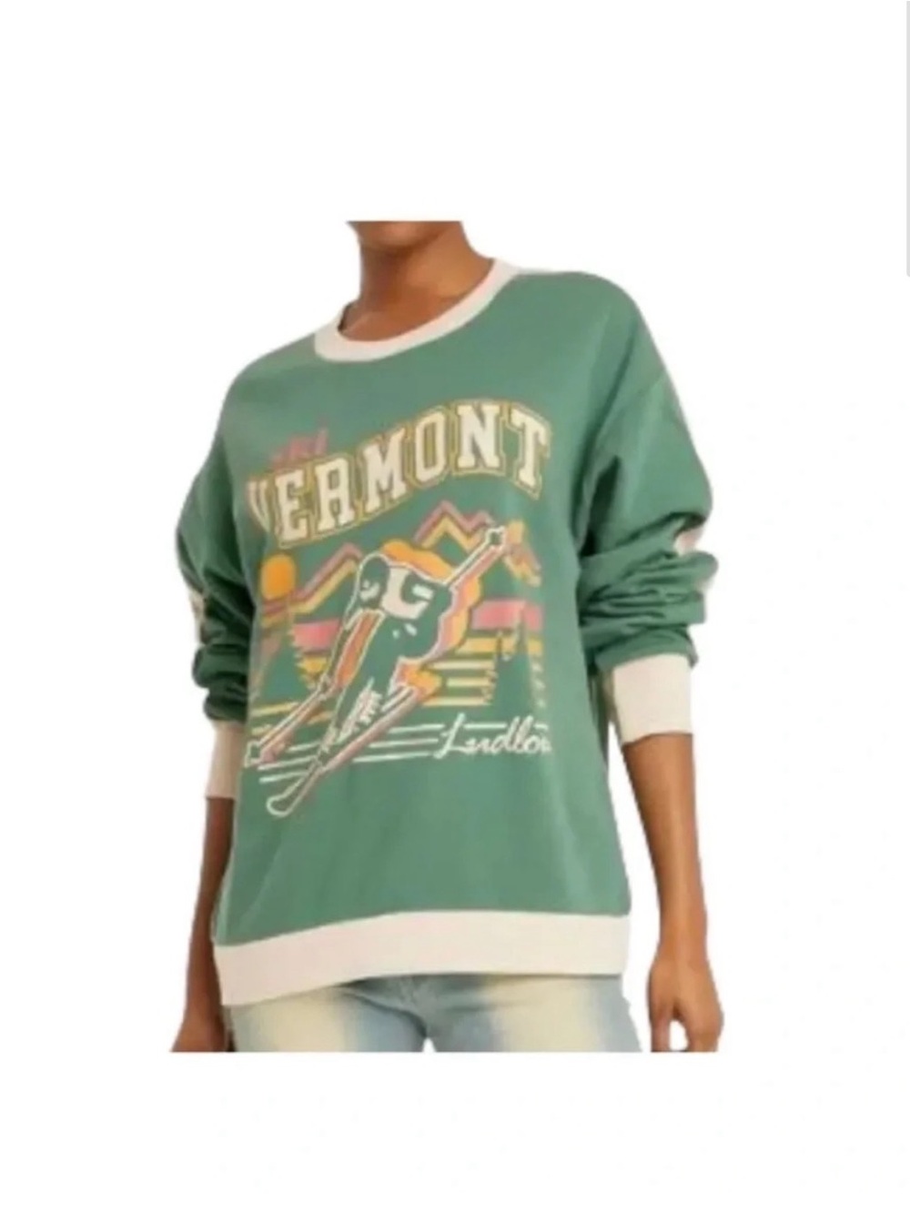 Vintage Style Ludlow Vermont Graphic Crewneck Sweater